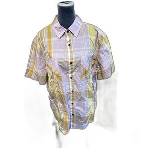Short Sleeve Button Down Shirt "Orchid Bloom"